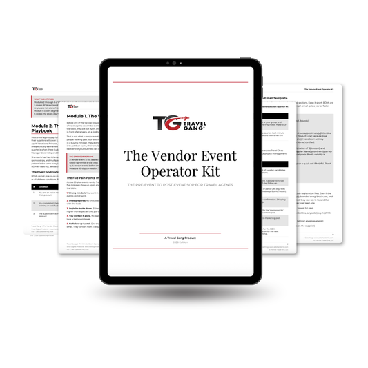 The Vendor Event Operator Kit: The Pre-Event to Post-Event SOP for Travel Agents