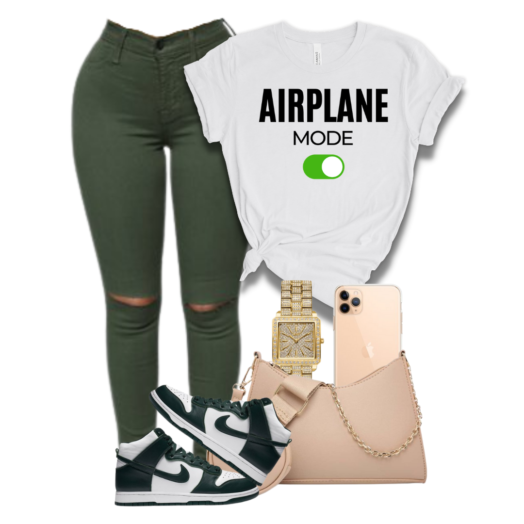Airplane Mode On Unisex T-Shirt White Edition