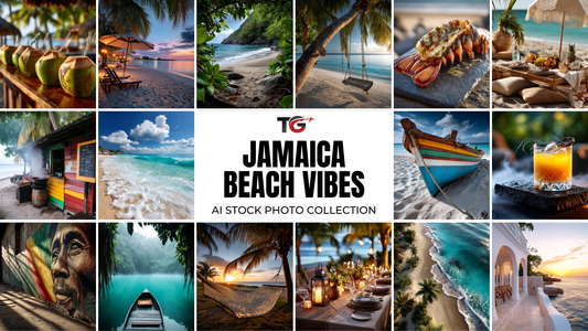 AI Stock Photo Collection: Jamaica Beach Vibes
