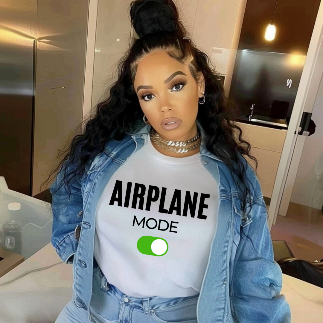 Airplane Mode On Unisex T-Shirt White Edition