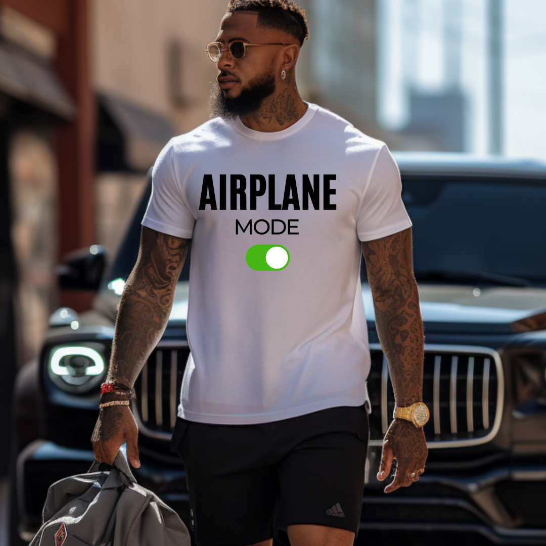 Airplane Mode On Unisex T-Shirt White Edition