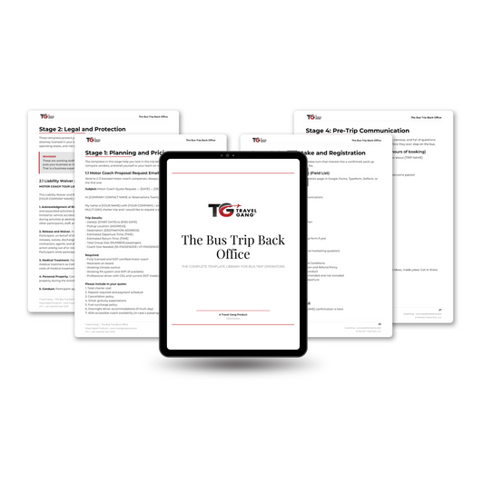 The Bus Trip Back Office: The Complete Template Library for Bus Trip Operators