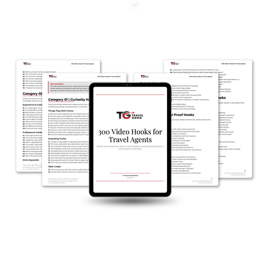 300 Video Hooks for Travel Agents: TikTok & Instagram Reels Swipe File