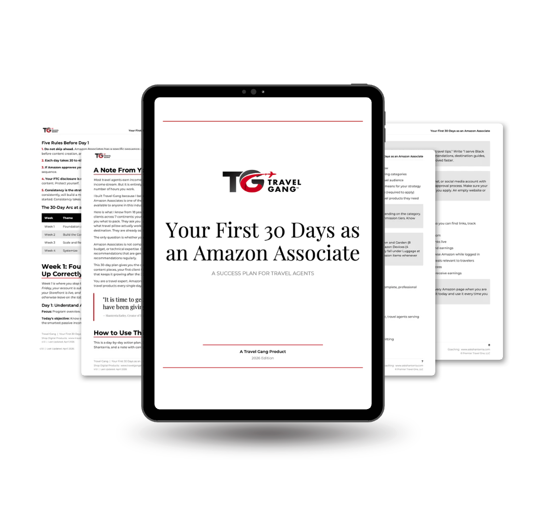 Your First 30 Days as an Amazon Associate: A Success Plan for Travel Agents