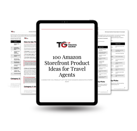 100 Amazon Storefront Product Ideas for Travel Agents: A Done-for-You Product List