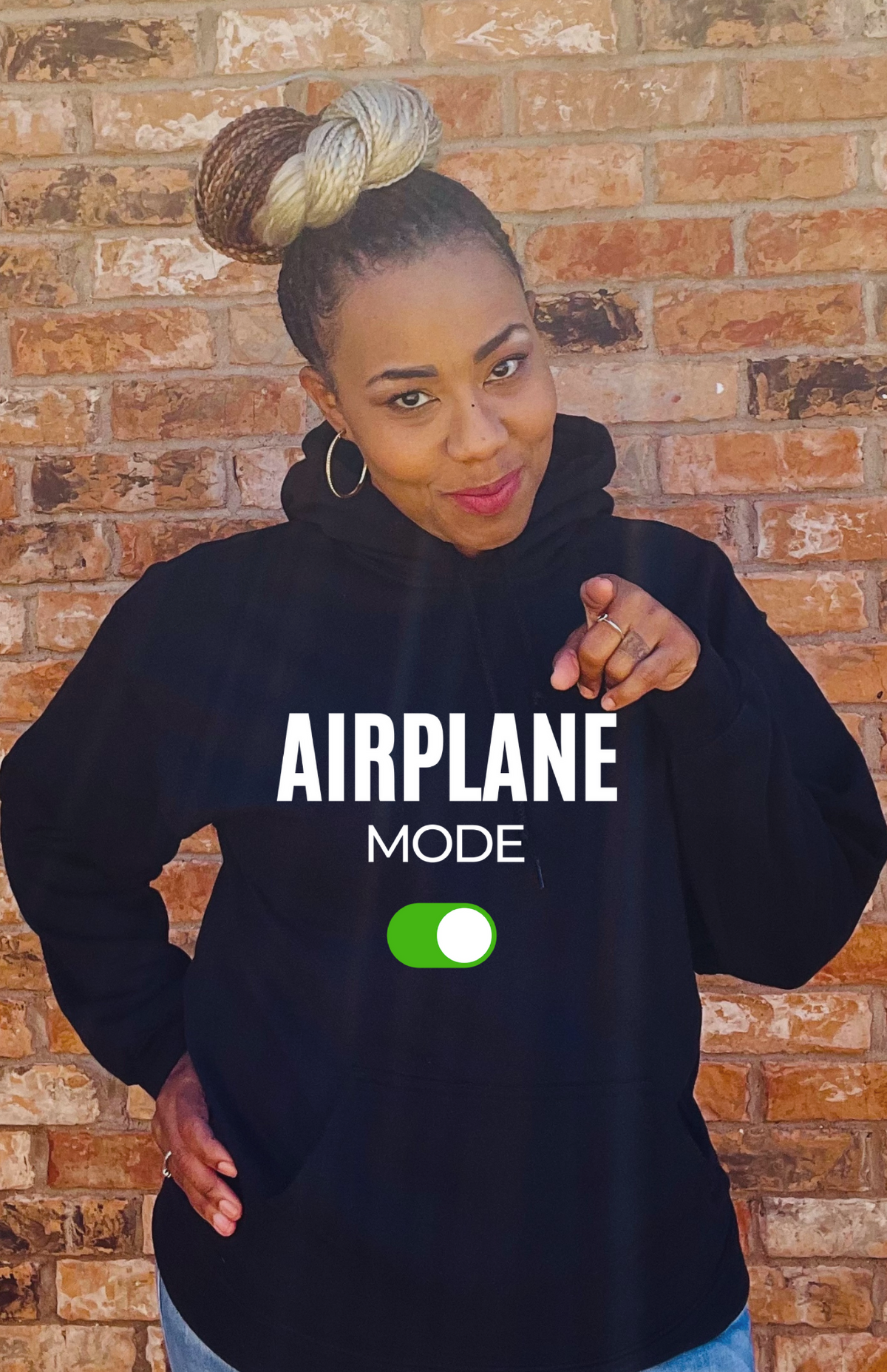 Airplane Mode Unisex Black Hoodie