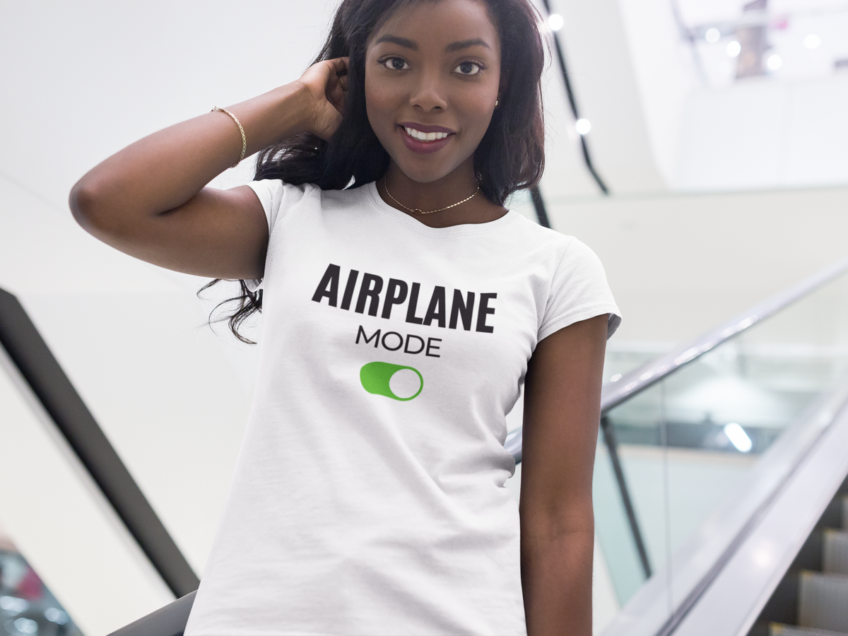 Airplane Mode On Unisex T-Shirt White Edition